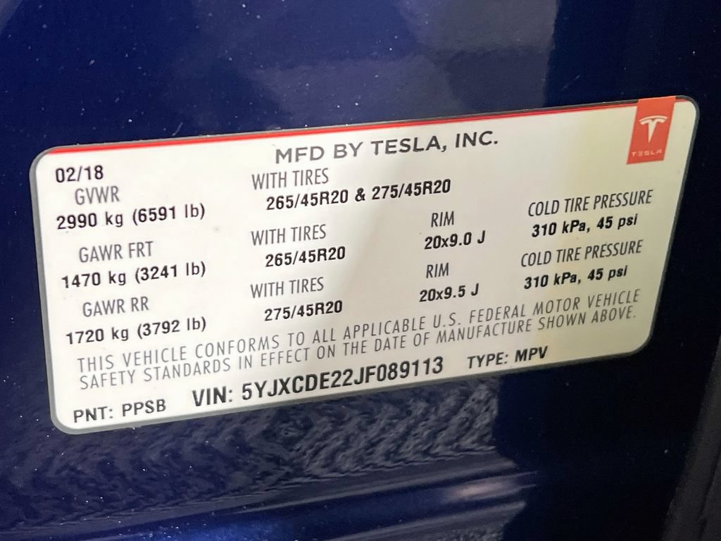 Used 2018 Tesla Model X 75D AWD/4WD image 33