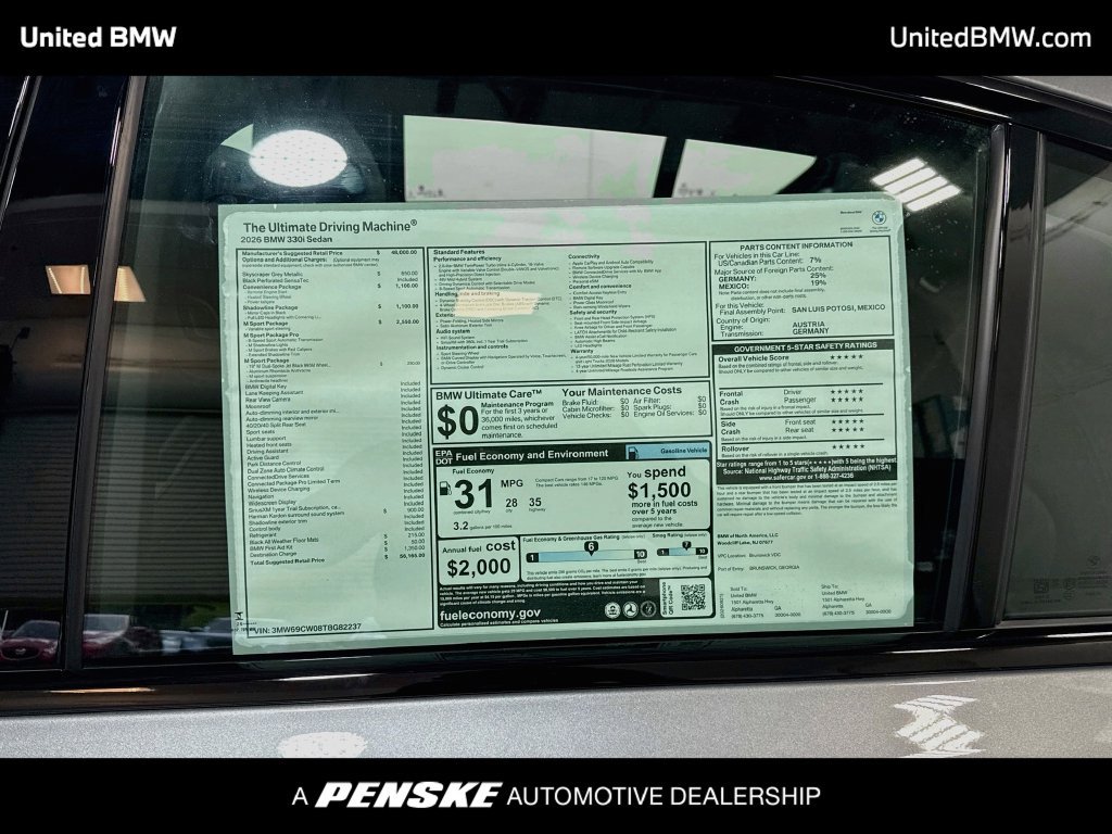 New 2026 BMW 330i Sedan w/ M Sport Package RWD image 22