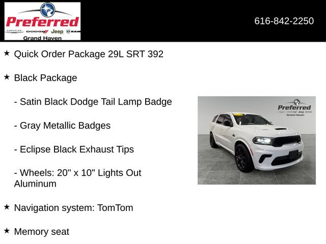 Used 2024 Dodge Durango SRT w/ Black Package AWD/4WD image 6