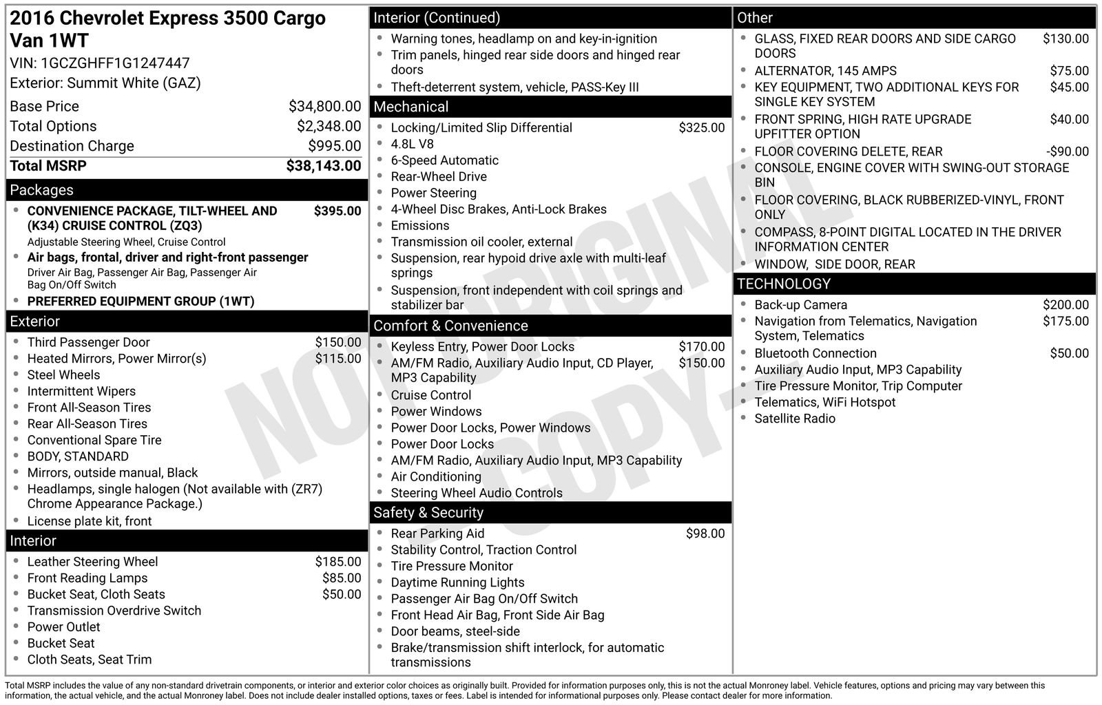 Used 2016 Chevrolet Express 3500 Extended image 24