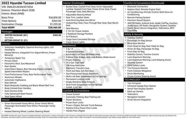 Certified 2022 Hyundai Tucson Limited w/ Winter Package AWD/4WD image 4