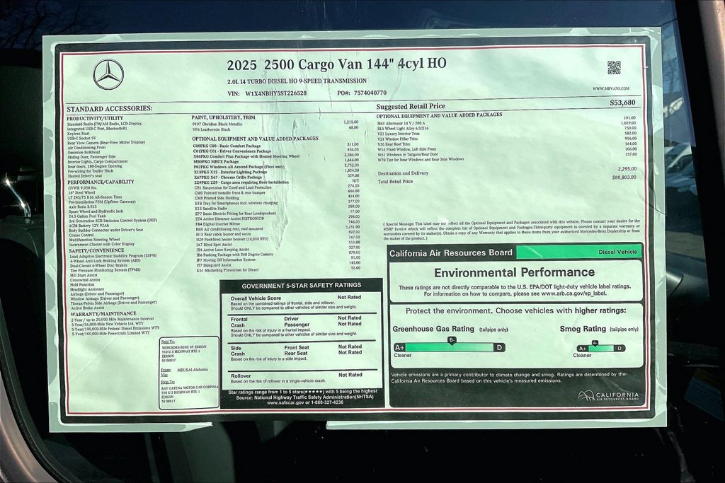 New 2025 Mercedes-Benz Sprinter 2500 image 11