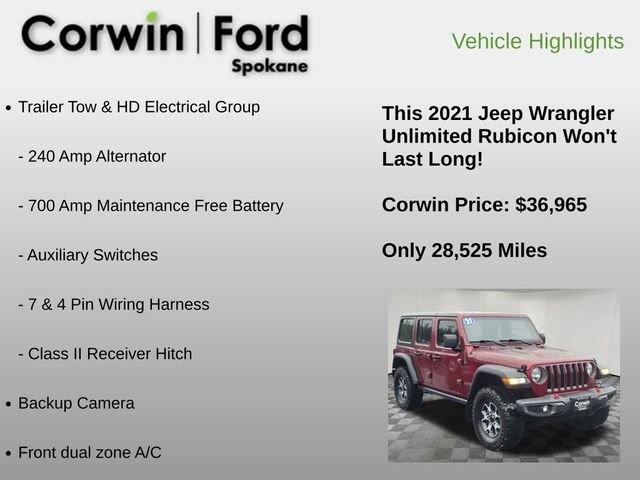 Used 2021 Jeep Wrangler Unlimited Rubicon AWD/4WD image 6