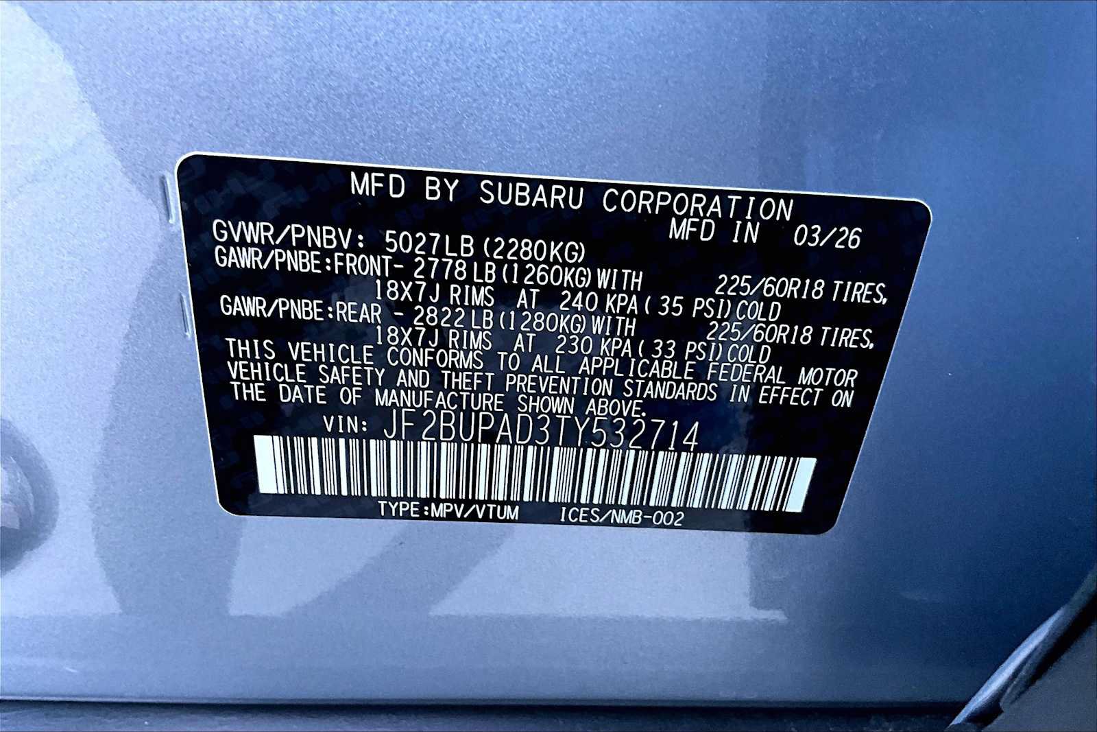 New 2026 Subaru Outback Premium AWD/4WD image 19