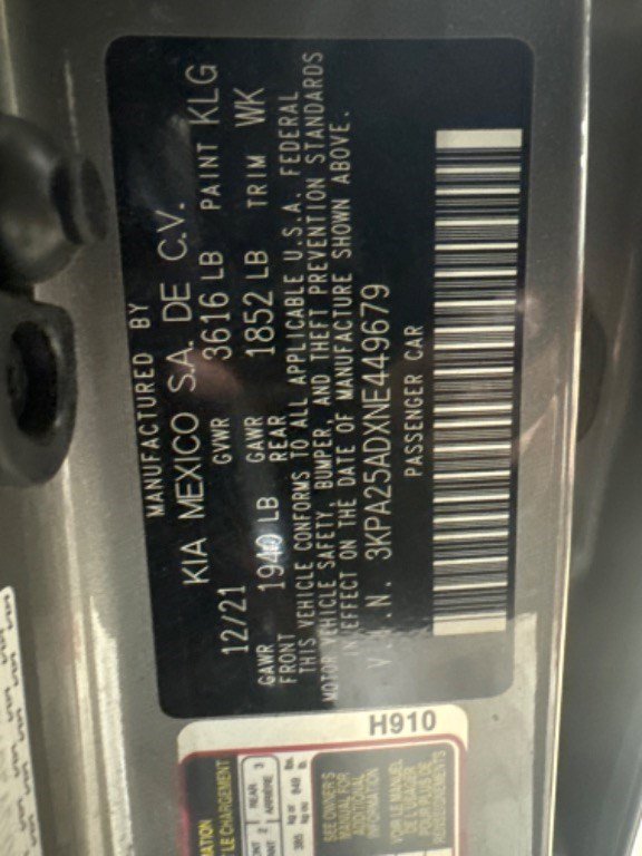 Used 2022 Kia Rio S w/ Option Group 015 image 40