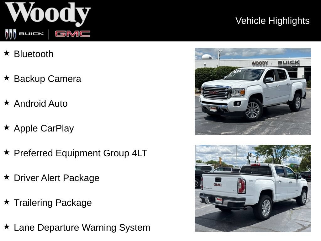 Used 2018 GMC Canyon SLT w/ Driver Alert Package AWD/4WD image 3