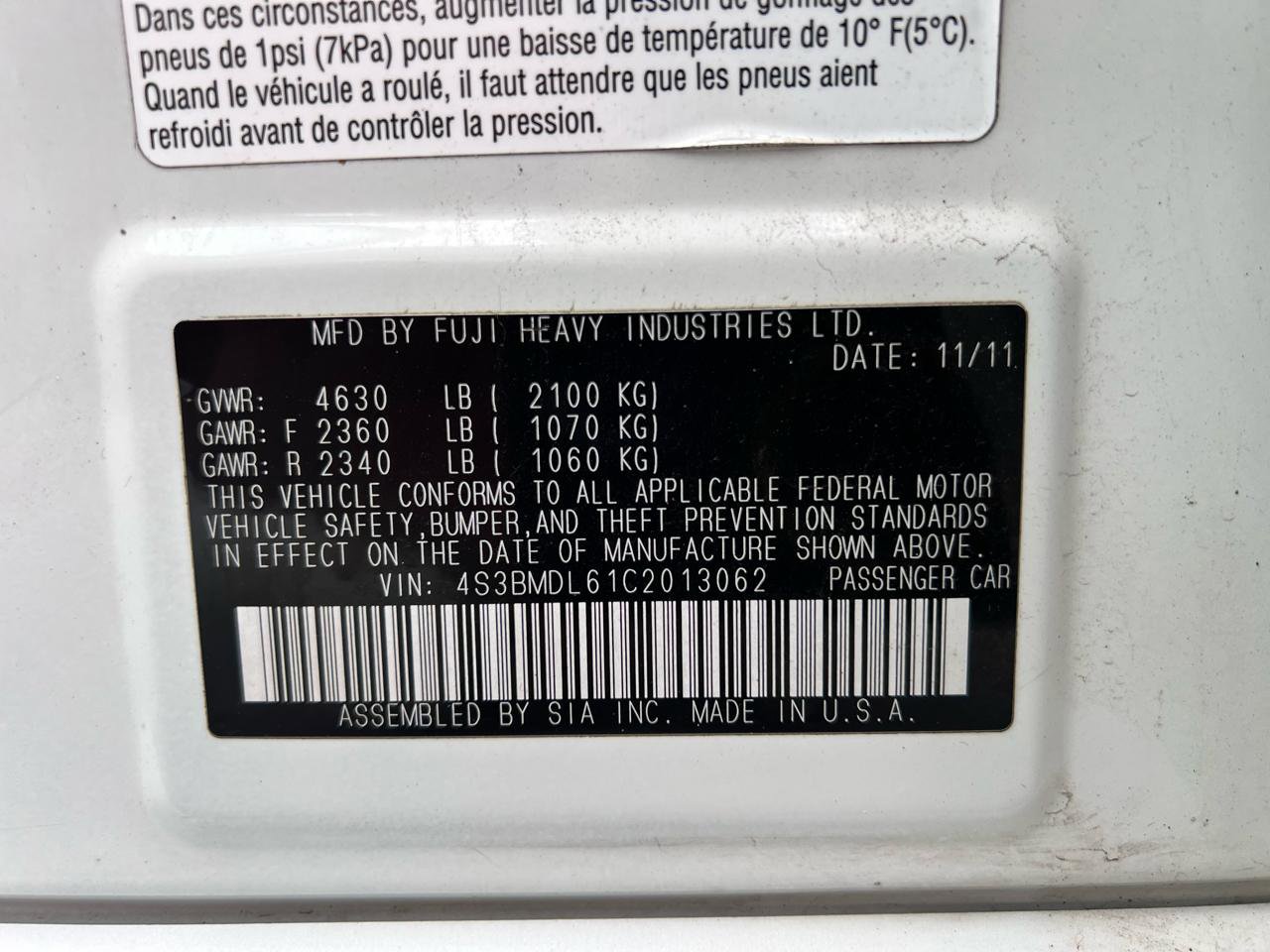 Used 2012 Subaru Legacy 3.6R Limited image 27