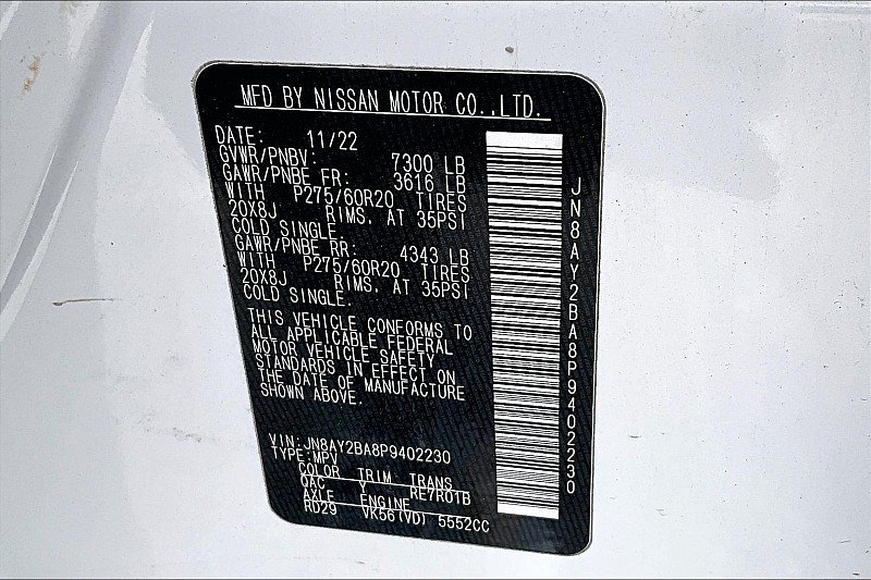 Used 2023 Nissan Armada SL w/ Midnight Edition Package RWD image 27