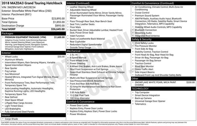 Used 2018 MAZDA MAZDA3 Grand Touring w/ Premium Equipment Package image 31