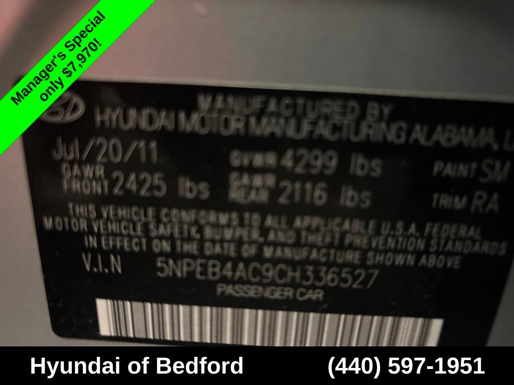 Used 2012 Hyundai Sonata GLS w/ Popular Equipment Pkg FWD image 12