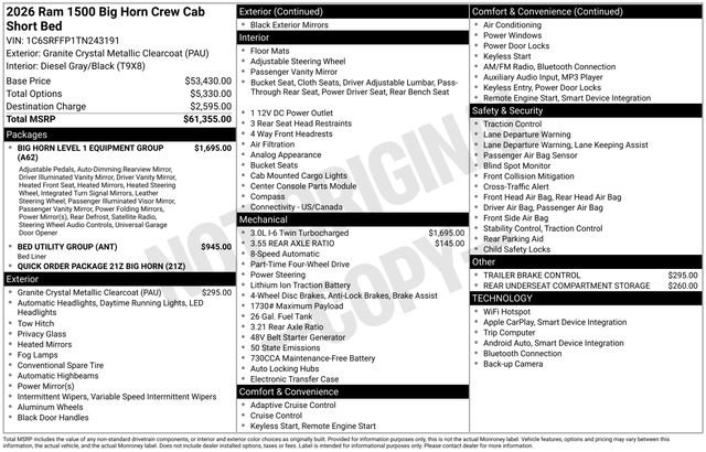 New 2026 RAM 1500 Big Horn image 38