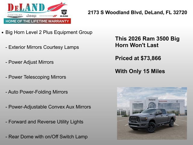 New 2026 RAM 3500 Big Horn AWD/4WD image 24