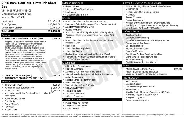 New 2026 RAM 1500 RHO w/ RHO Level 1 Equipment Group AWD/4WD image 31