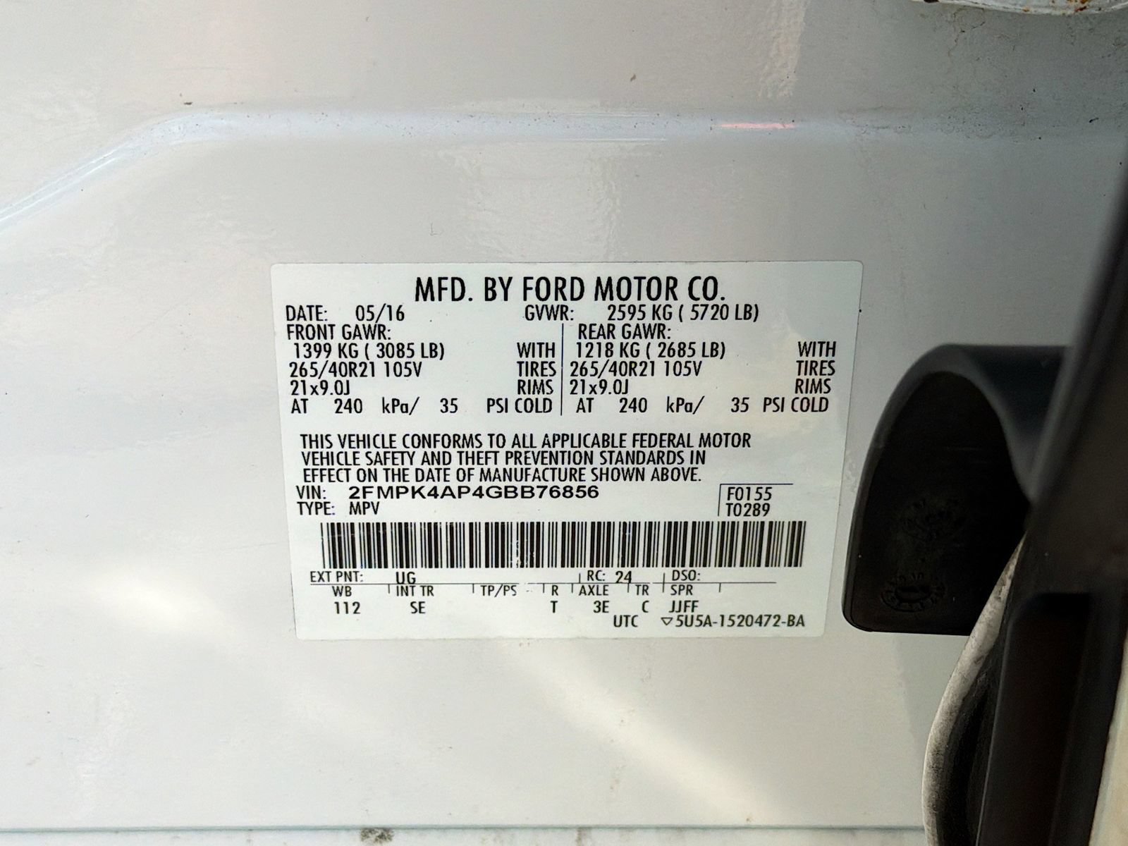 Used 2016 Ford Edge Sport w/ Equipment Group 401A AWD/4WD image 42