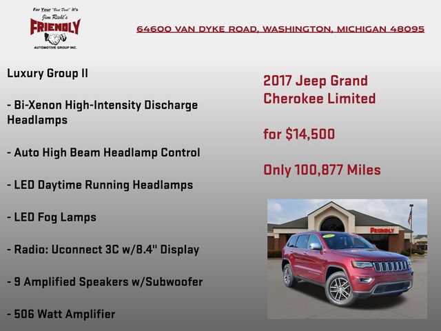 Used 2017 Jeep Grand Cherokee Limited w/ Luxury Group II AWD/4WD image 10