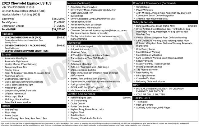 Certified 2023 Chevrolet Equinox LS w/ LS Convenience Package AWD/4WD image 35