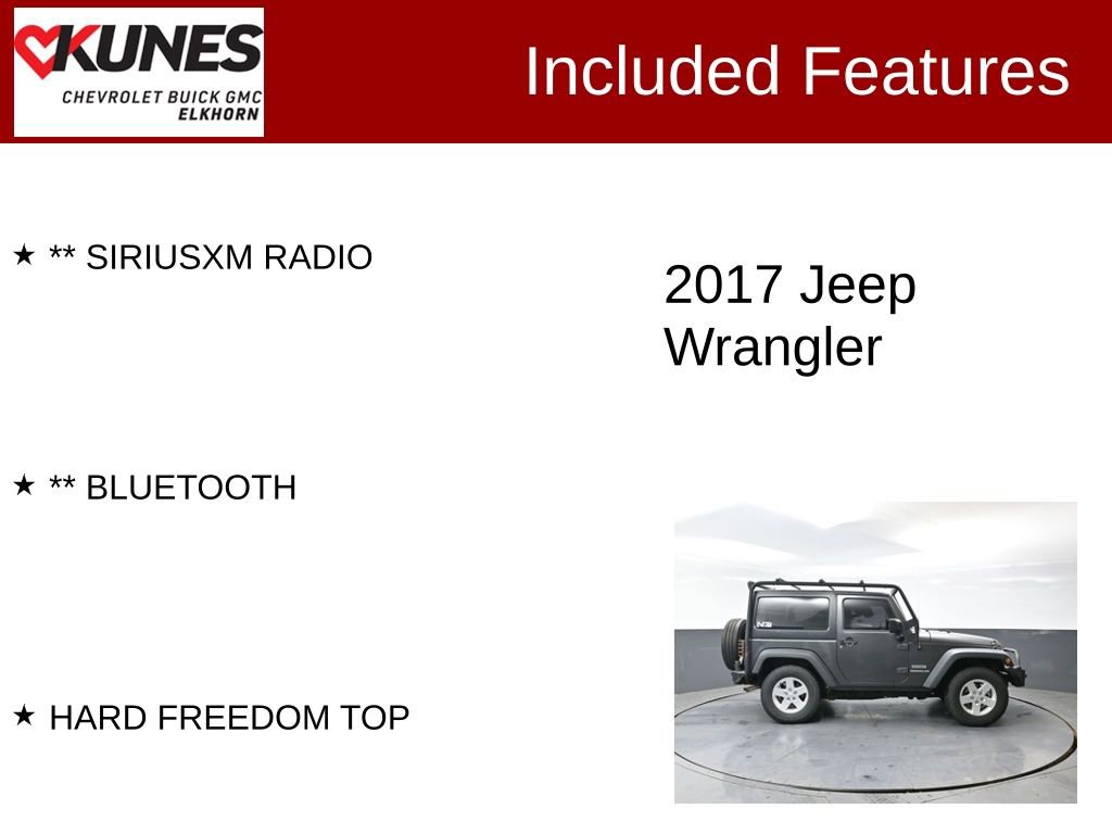 Used 2017 Jeep Wrangler Sport w/ Quick Order Package 24S AWD/4WD video 2