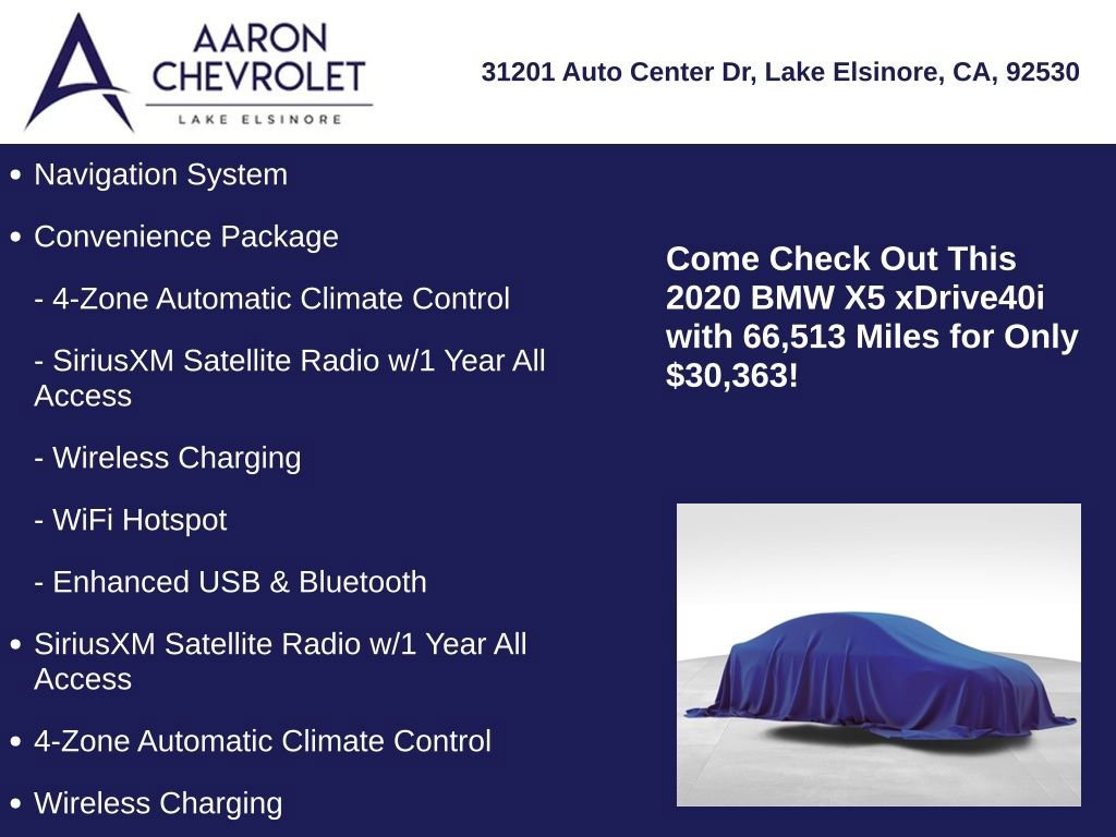 Used 2020 BMW X5 xDrive40i w/ Convenience Package image 5
