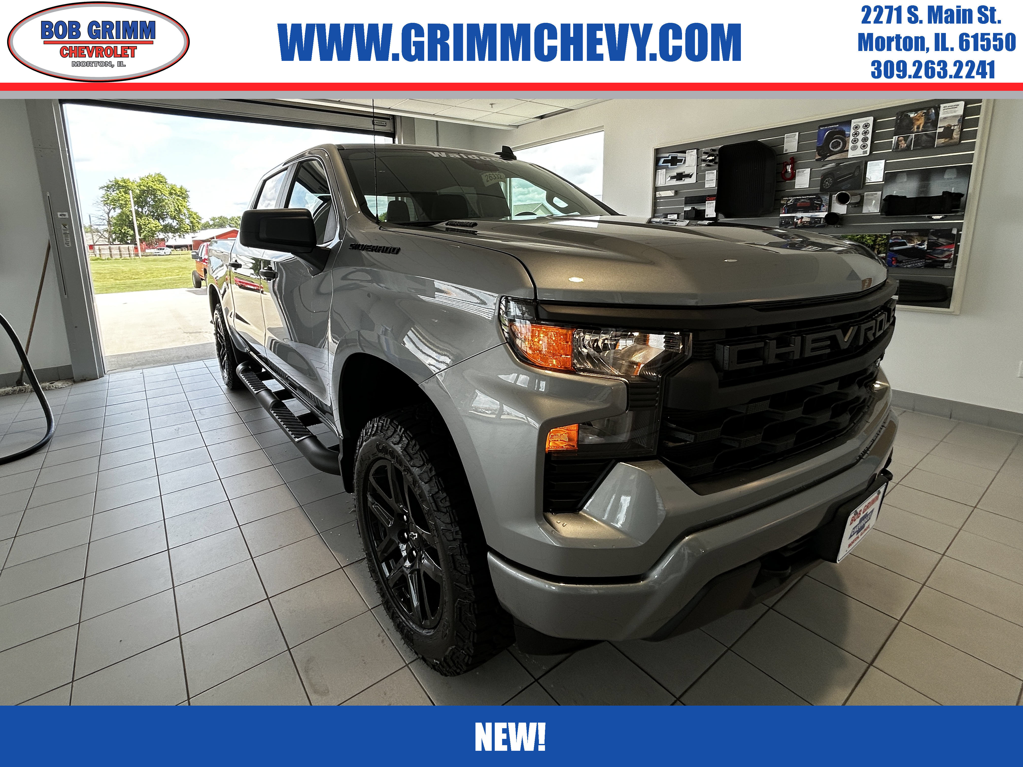 New 2026 Chevrolet Silverado 1500 Custom w/ Turbomax Blackout Package