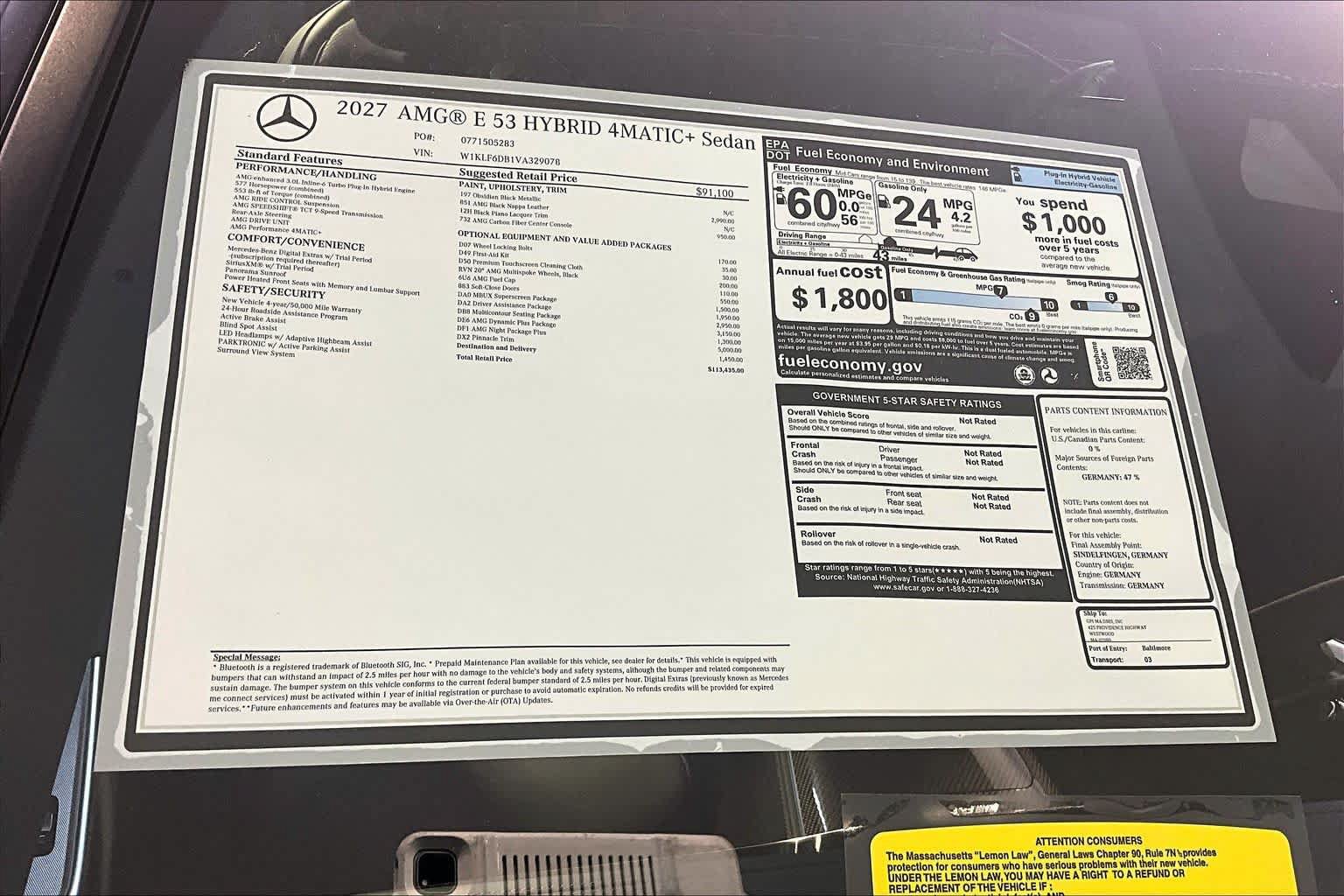New 2027 Mercedes-Benz E 53 AMG e 4MATIC Sedan image 18