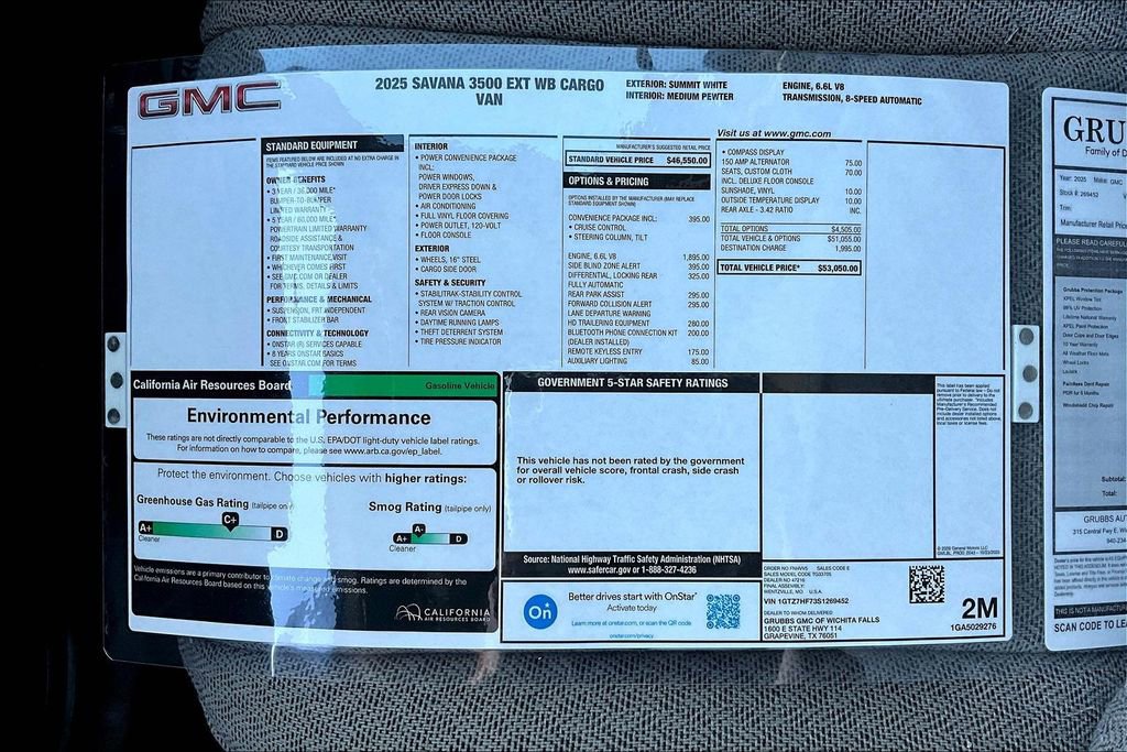 New 2025 GMC Savana 3500 Extended w/ Driver Convenience Package image 30