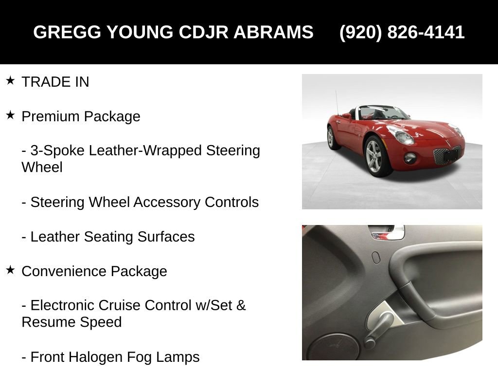 Used 2007 Pontiac Solstice Convertible w/ Premium Package image 7