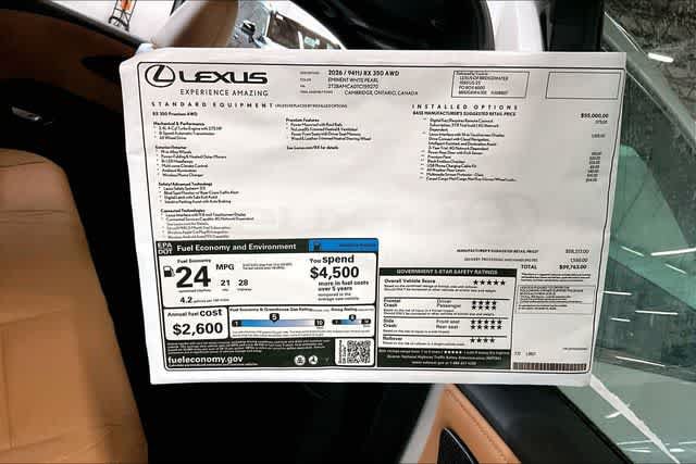 New 2026 Lexus RX 350 Premium w/ Accessory Package (Z1) AWD/4WD image 14