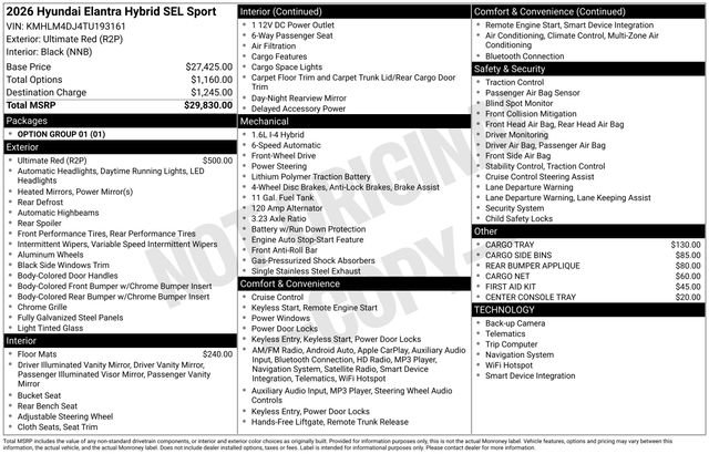 New 2026 Hyundai Elantra Sport image 37