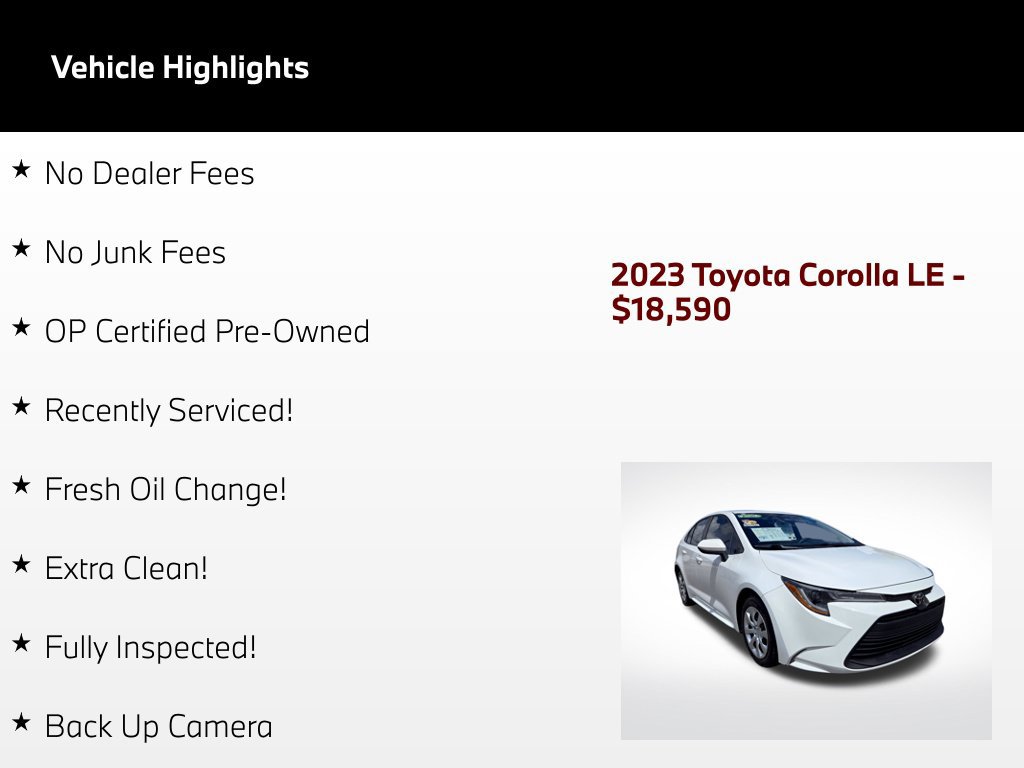 Used 2023 Toyota Corolla LE FWD image 49