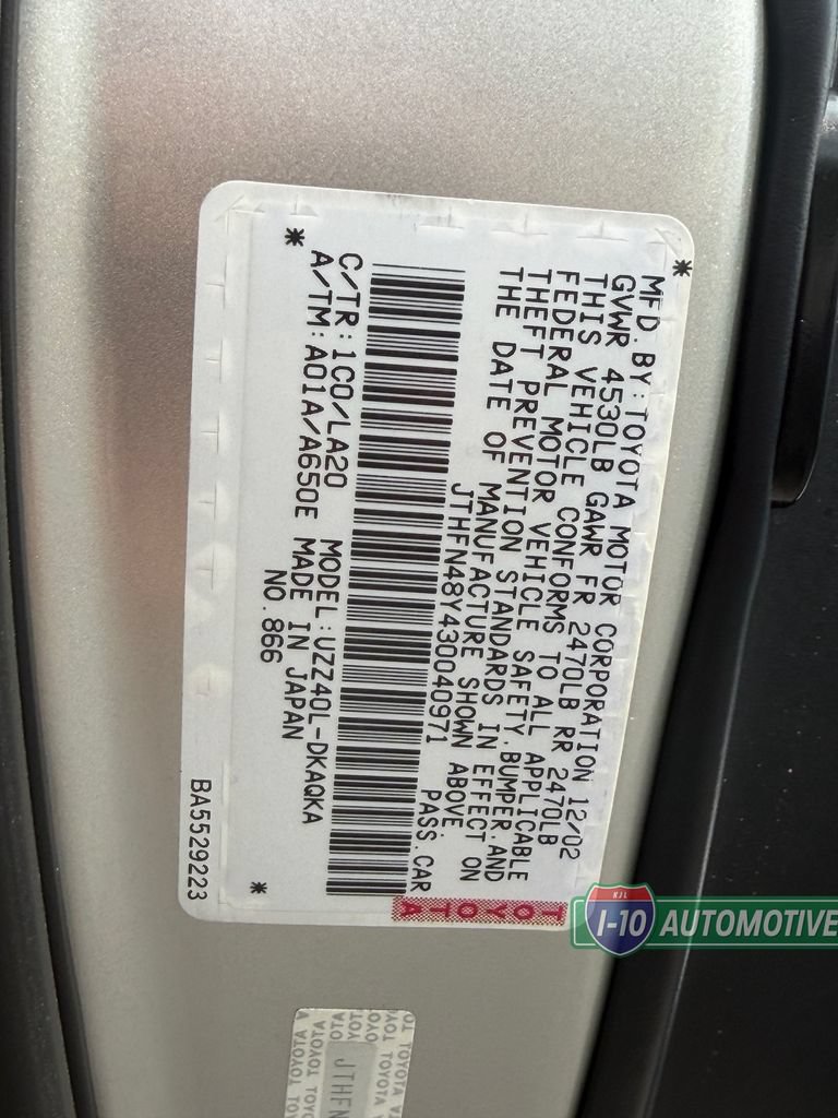 Used 2003 Lexus SC 430 Convertible RWD image 33