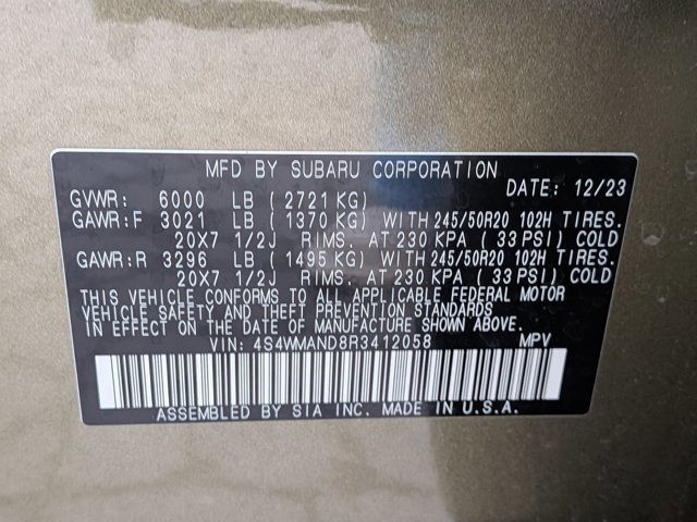 Certified 2024 Subaru Ascent Limited image 30