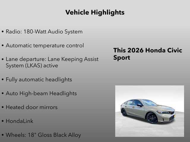 New 2026 Honda Civic Sport image 5