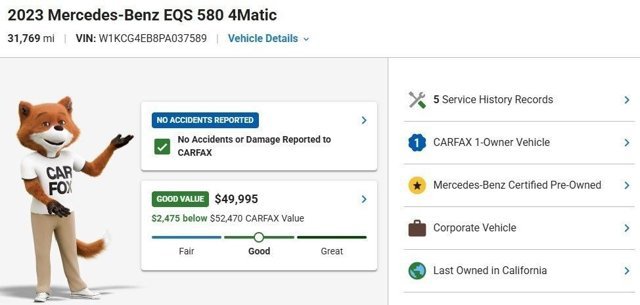 Certified 2023 Mercedes-Benz EQS 580 4MATIC Sedan image 3