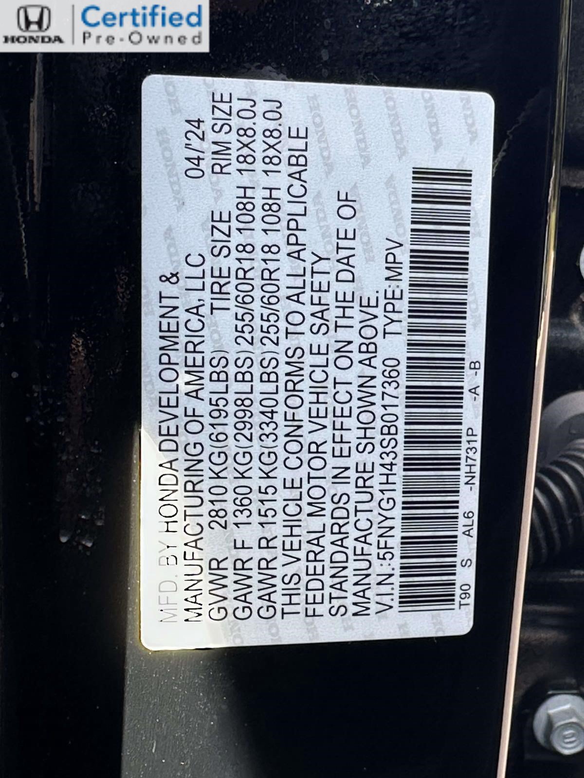 Certified 2025 Honda Pilot EX-L image 29