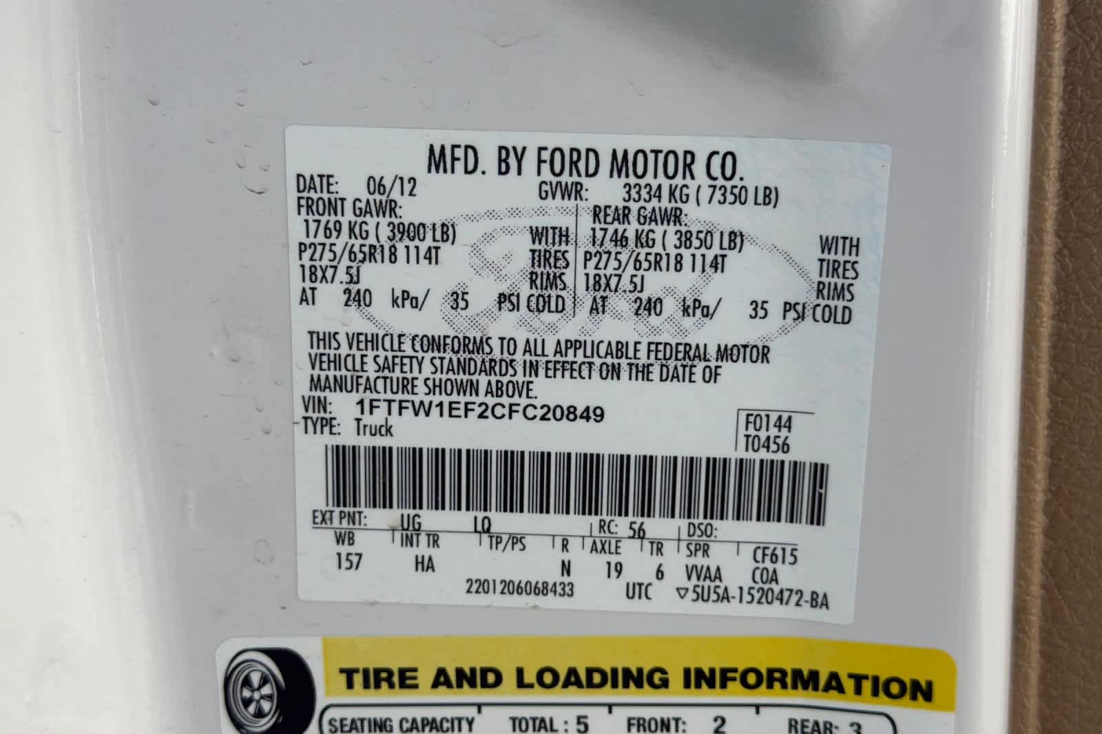 Used 2012 Ford F150 Lariat w/ Lariat Chrome Pkg AWD/4WD image 2