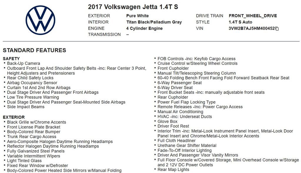 Used 2017 Volkswagen Jetta S image 17