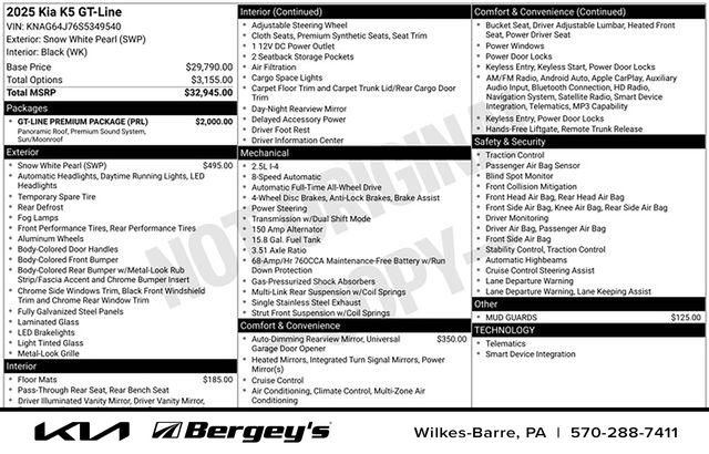 Certified 2025 Kia K5 GT-Line w/ GT-Line Premium Package AWD/4WD image 32