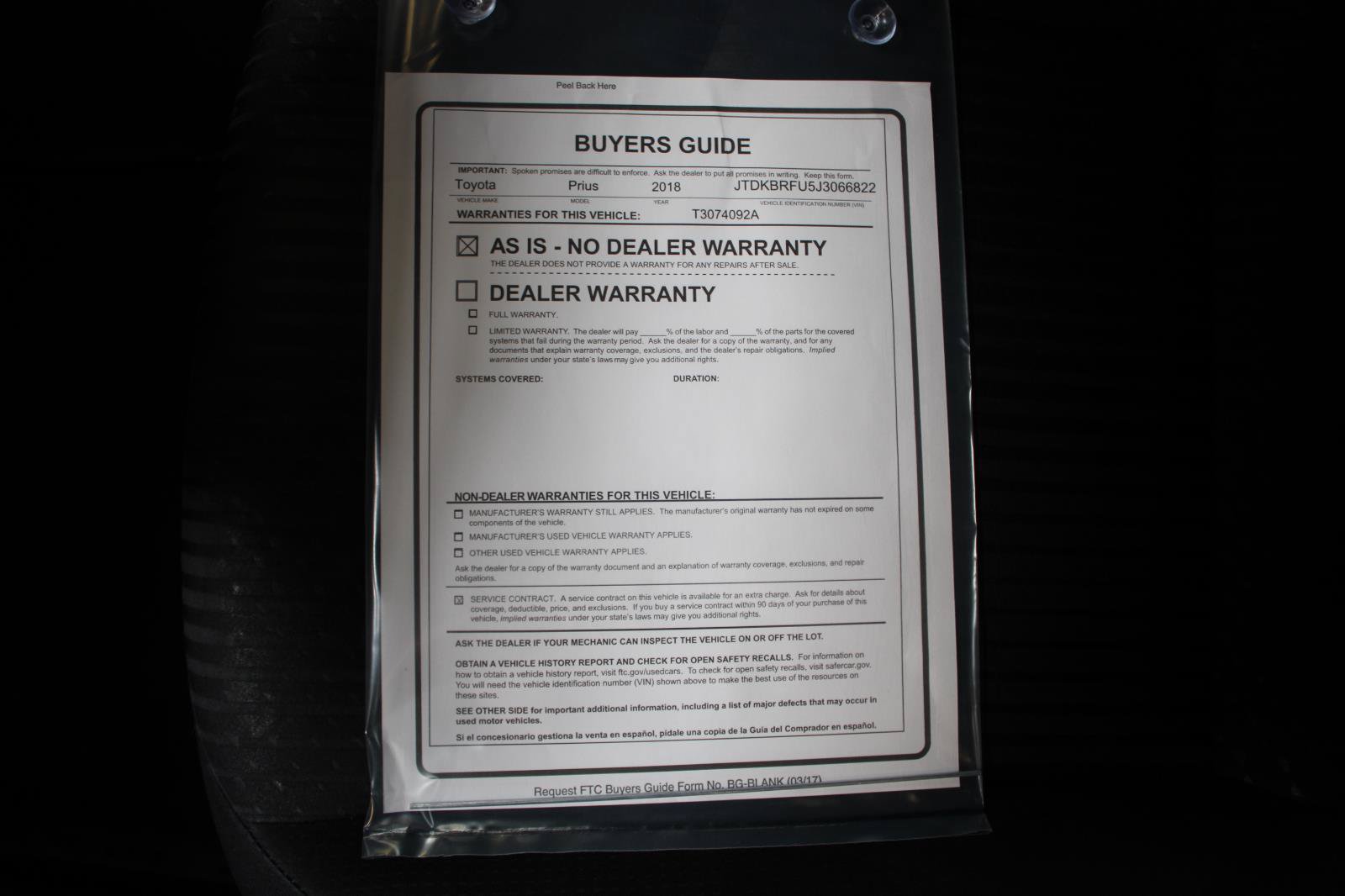 Used 2018 Toyota Prius Two w/ Prius Two Safety Plus Package FWD image 47
