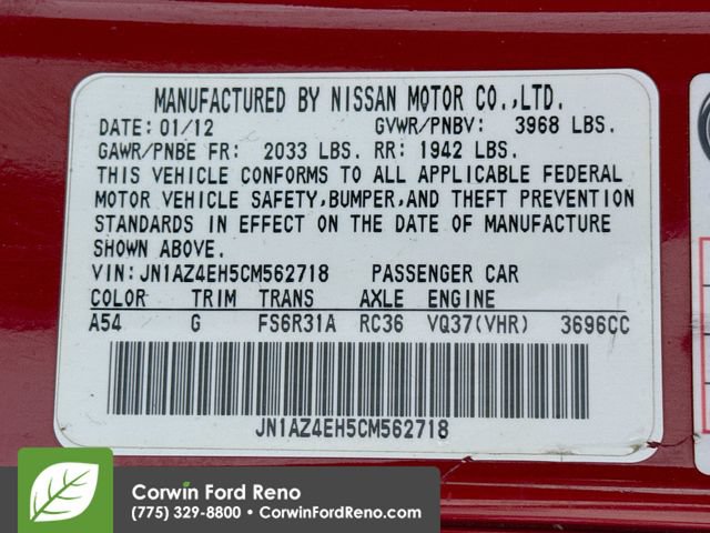 Used 2012 Nissan 370Z Touring RWD image 30