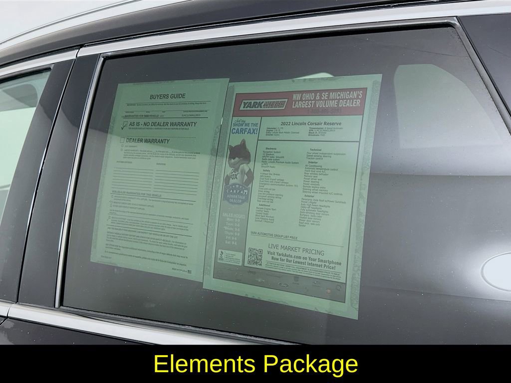 Used 2022 Lincoln Corsair Reserve w/ Elements Package image 13