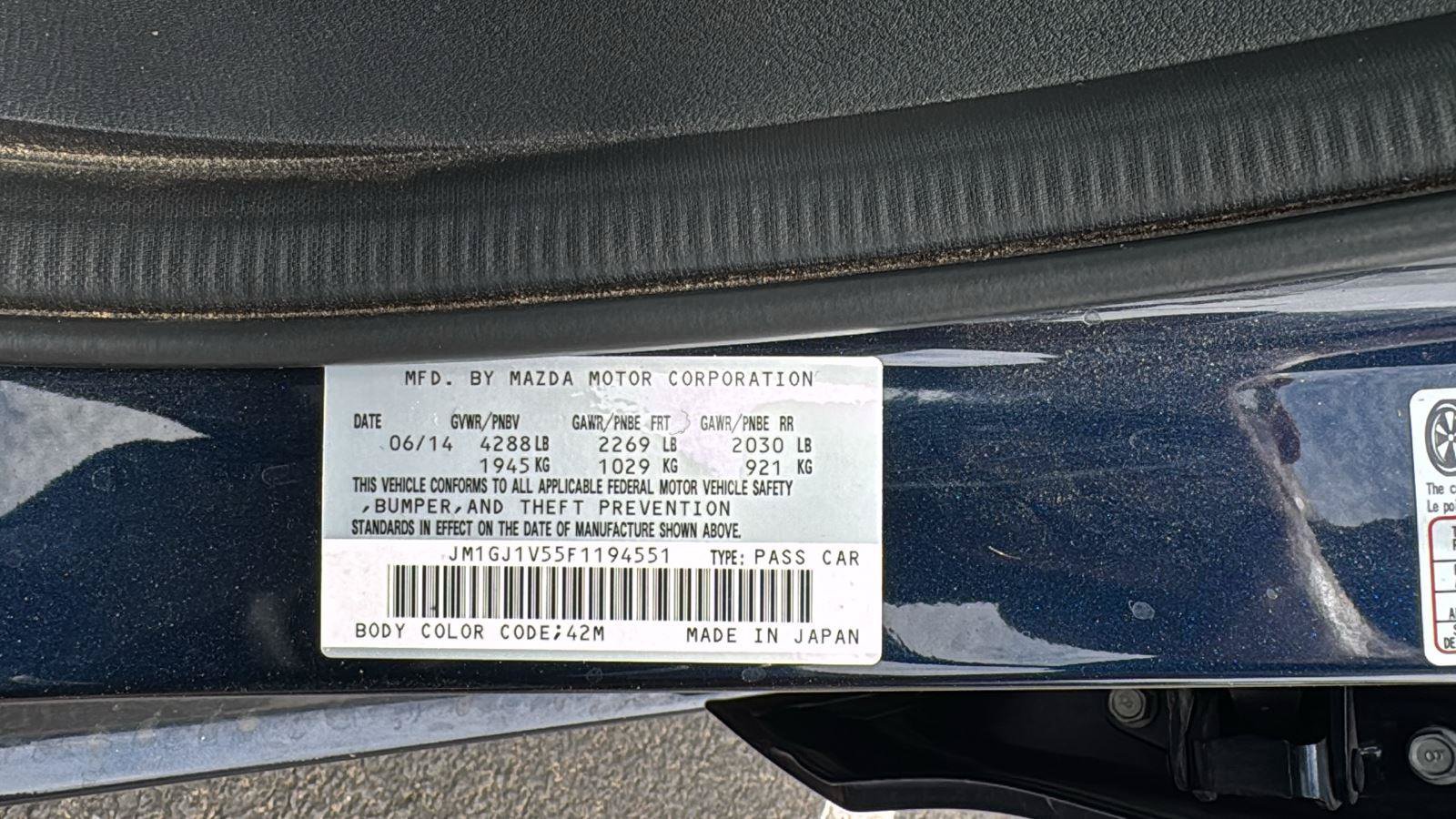 Used 2015 MAZDA MAZDA6 Touring FWD image 20