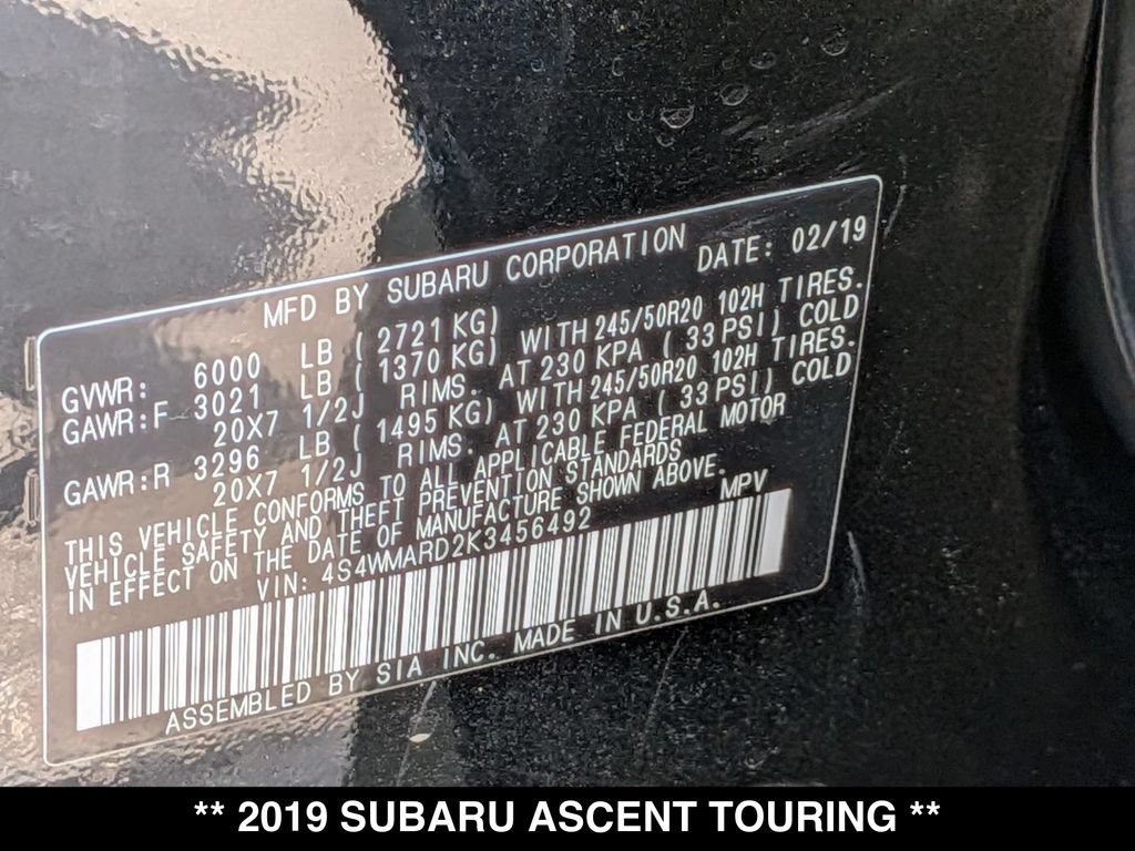 Used 2019 Subaru Ascent Touring w/ Popular Package #3 AWD/4WD image 28