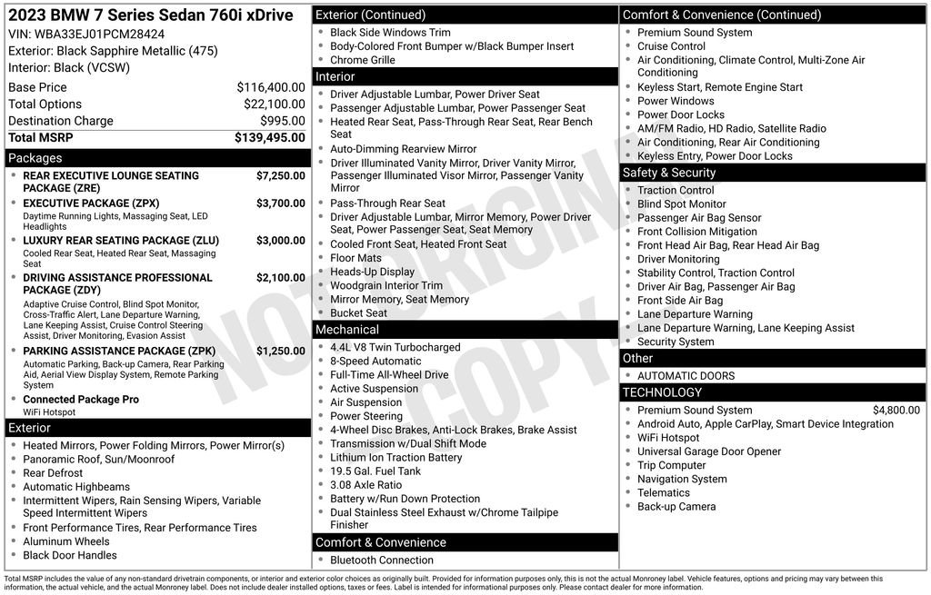 Used 2023 BMW 760i xDrive image 7