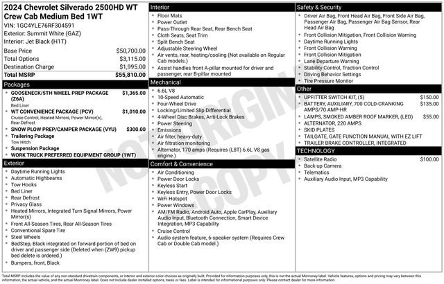 Used 2024 Chevrolet Silverado 2500 W/T AWD/4WD image 2