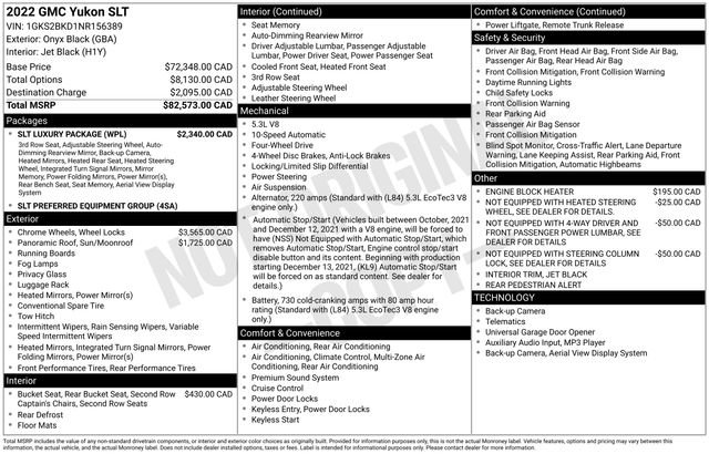 Used 2022 GMC Yukon SLT w/ SLT Luxury Package image 40