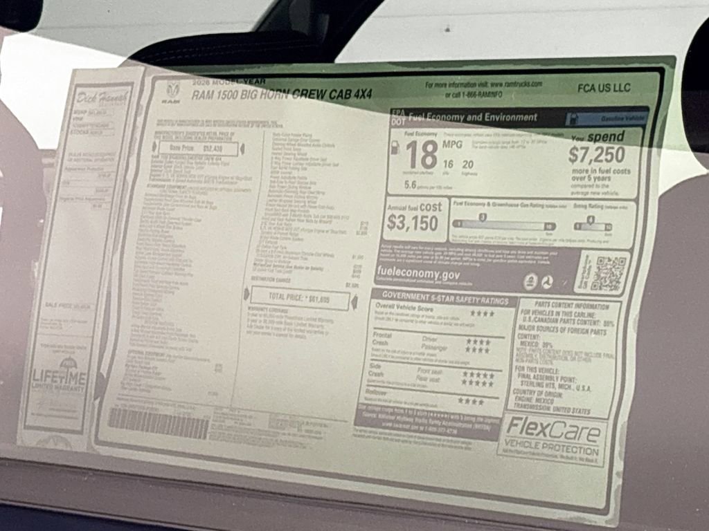 New 2026 RAM 1500 4x4 Crew Cab image 24