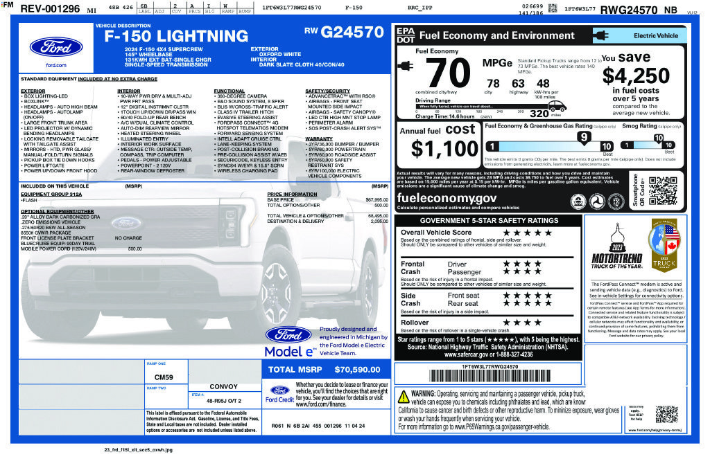 Used 2024 Ford F150 Lightning Flash AWD/4WD image 4