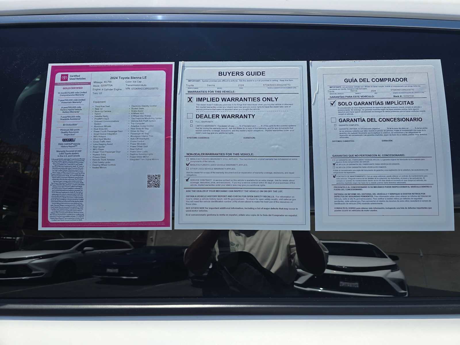 Used 2024 Toyota Sienna LE FWD image 18