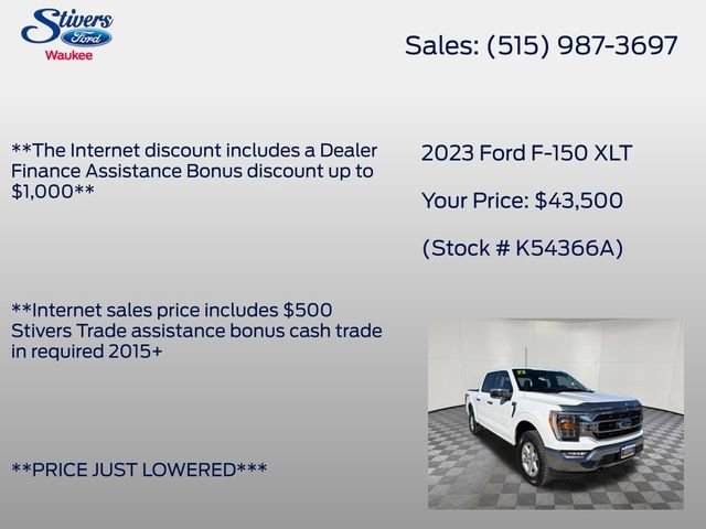 Certified 2023 Ford F150 XLT w/ Equipment Group 302A High image 7