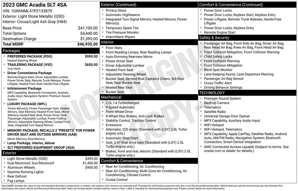 Used 2023 GMC Acadia SLT w/ Preferred Package image 6